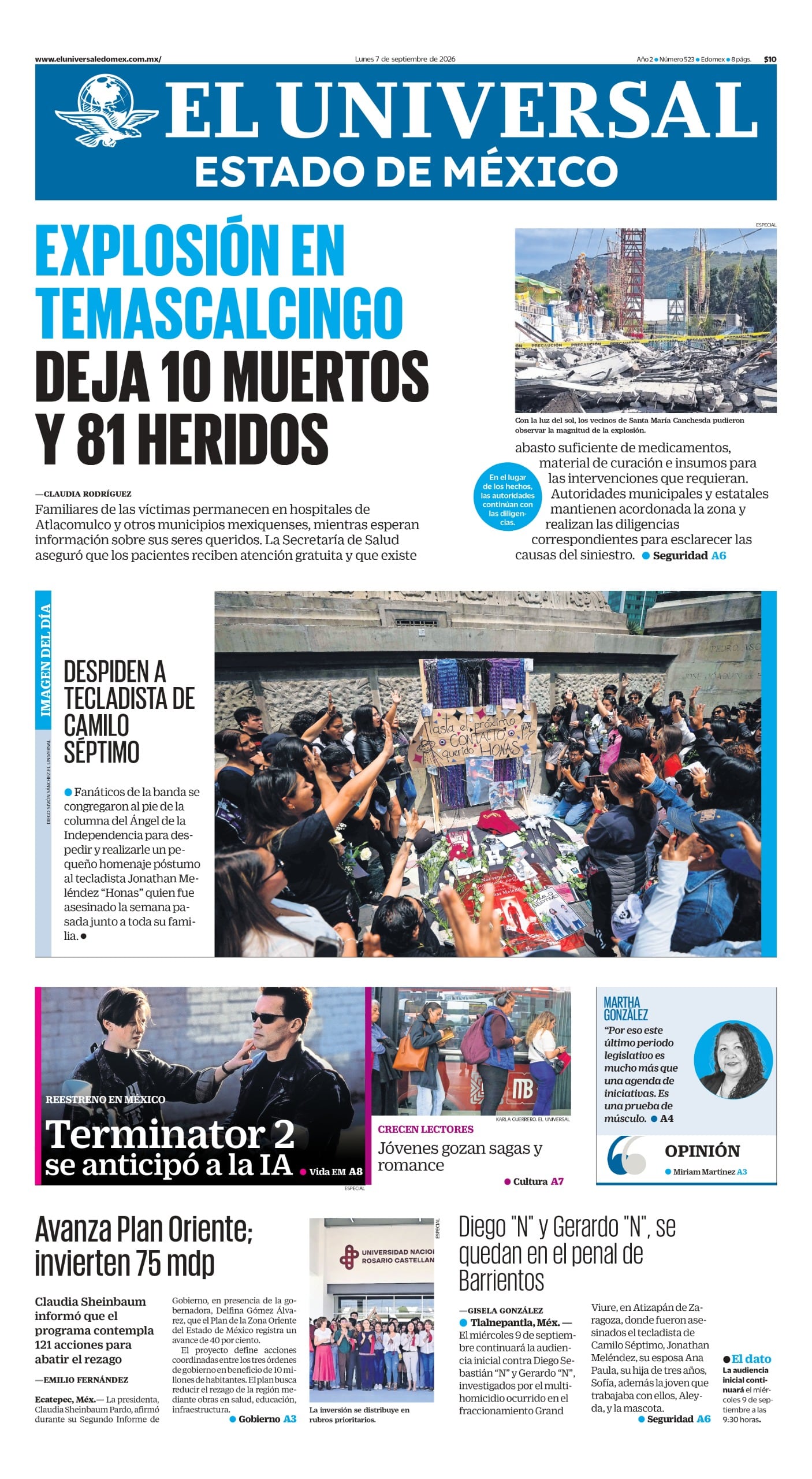 Portada 07 de septiembre del 2026