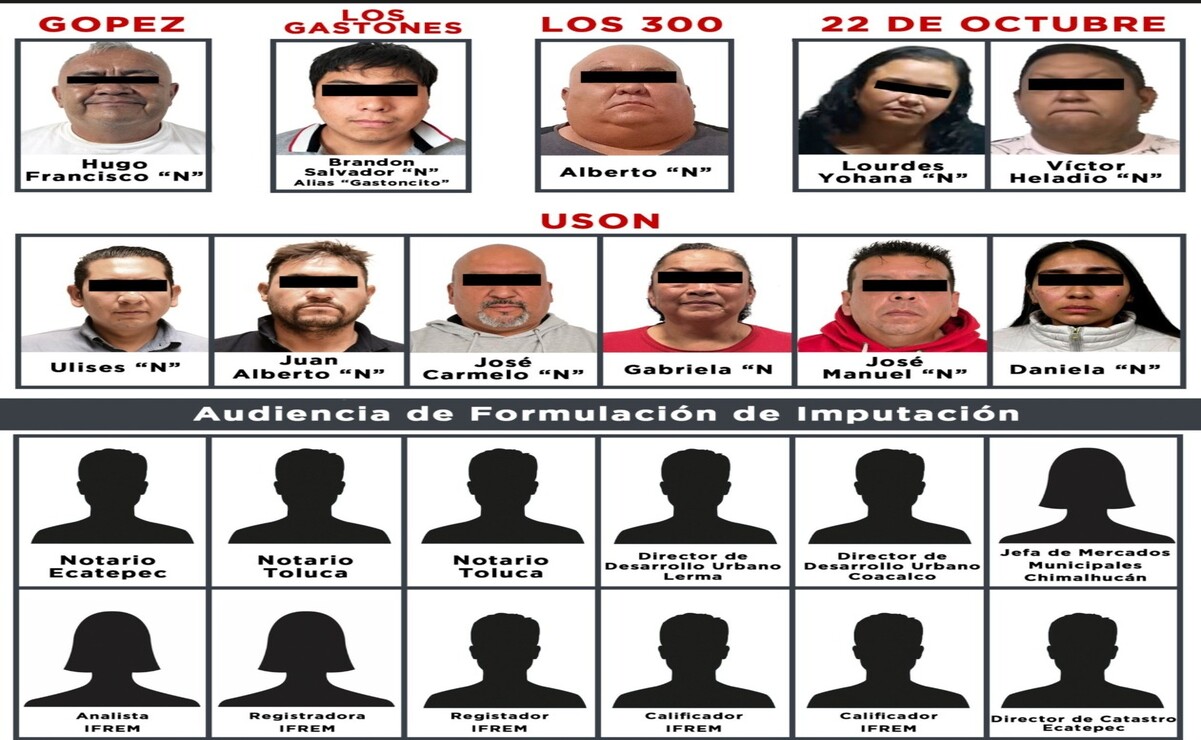 Operación Restitución: Fiscalía Edomex detiene a 11 sujetos por despojo