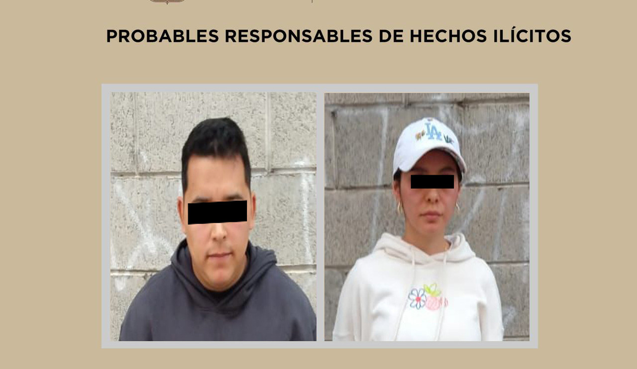 Mauricio “N” y Paulina “N” estarían involucrados en un robo a casa habitación en San Jerónimo Chicahualco, Metepec. Foto Especial