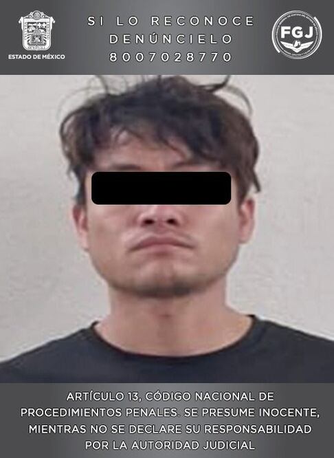 Alberto “N” fue detenido al ser el principal sospechoso en el delito de feminicidio de una joven de 29 años Foto: Especial