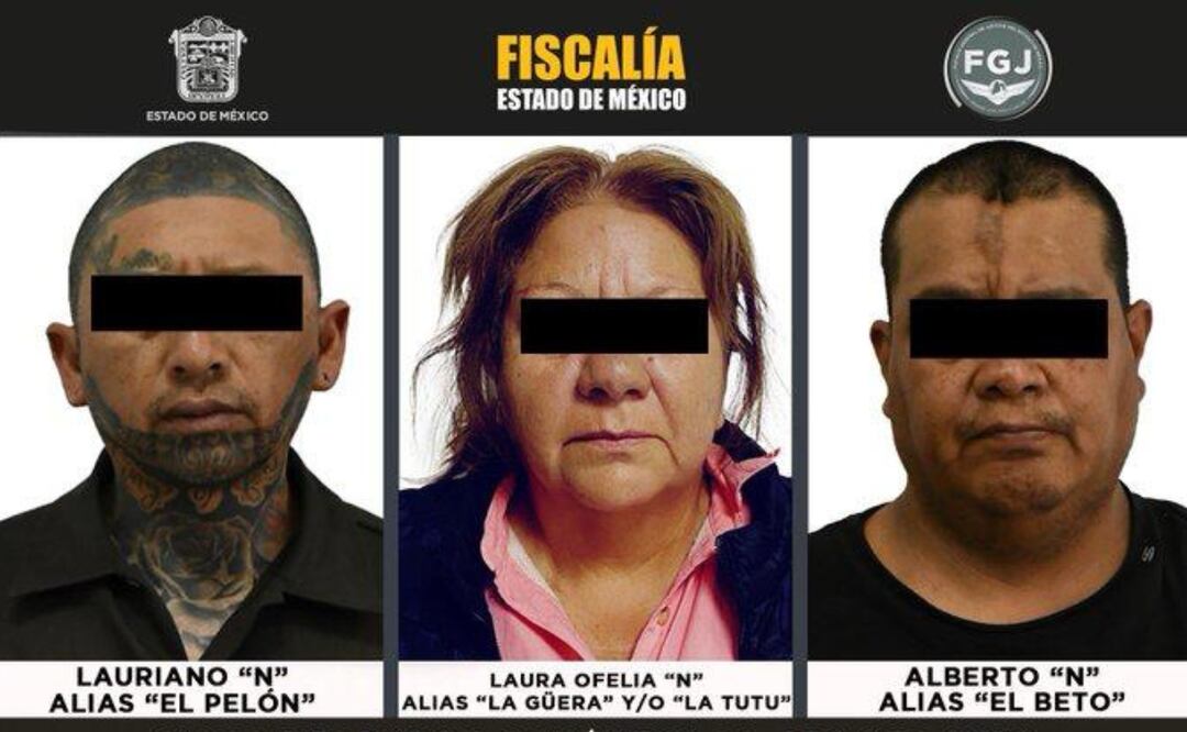 Autoridades detienen a tres personas presuntamente involucradas en el secuestro y homicidio de nueve víctimas, incluyendo menores, en Zumpango Foto: Especial