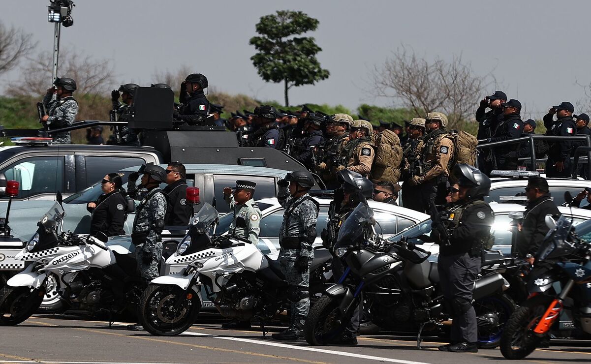 En las labores de seguridad participan más de 3 mil elementos de la Guardia Nacional, policía estatal, FGJEM y policías locales de los 11 municipios con alta incidencia delictiva del Edomex. Foto: Berenice Fragoso / El Universal Estado de México