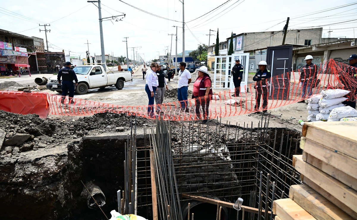 La gobernadora del Estado de México, Delfina Gómez Álvarez, supervisó el funcionamiento del Colector Chalco / Foto: Especial