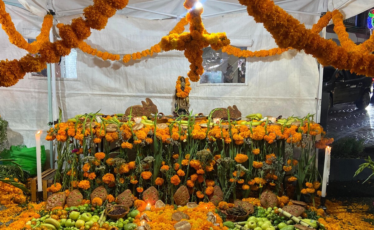 La exposición de ofrendas en la Plaza González Arratia estará el 31 de octubre y 1 de noviembre. Foto: Hanna Santillán.