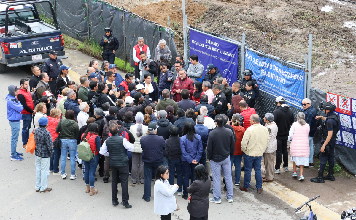 ¡Toluca en pie de lucha! Vecinos frenan construcción de nave industrial ilegal