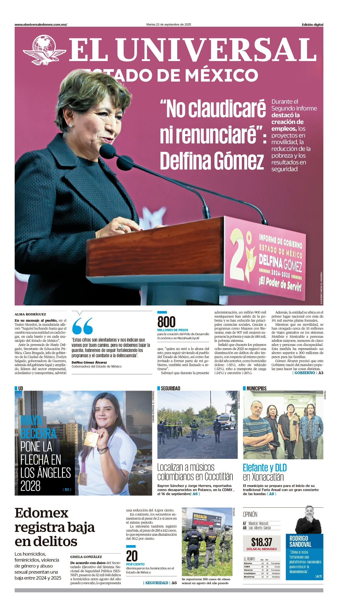 Portada 23 de septiembre 2025