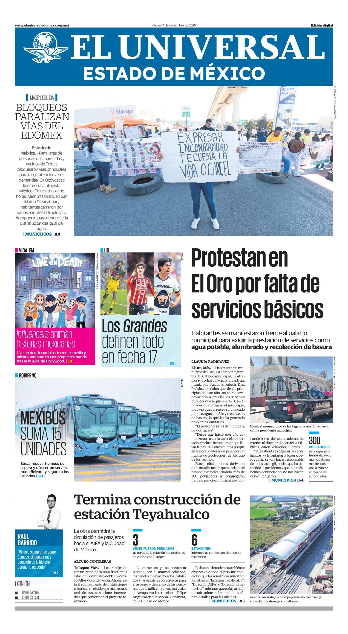 Portada del 07 de noviembre
