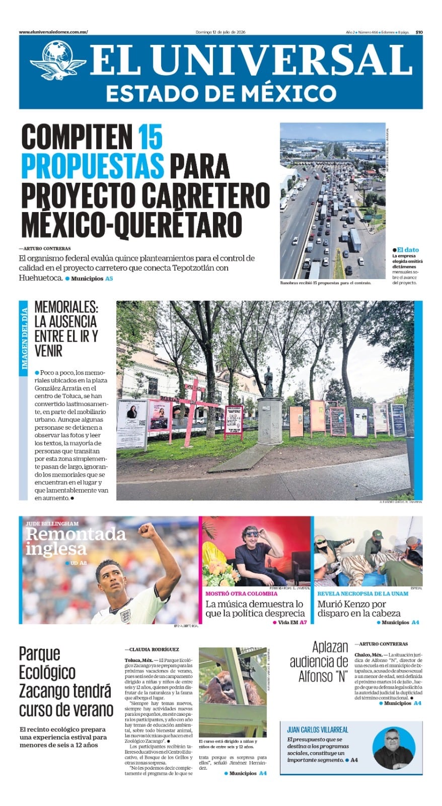 Portada del 12 de julio