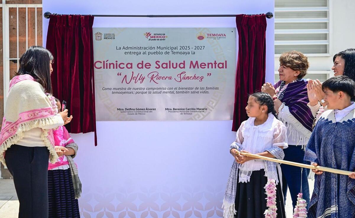 Delfina Gómez inaugura Clínica de Salud Mental intercultural y en lengua otomí en Temoaya