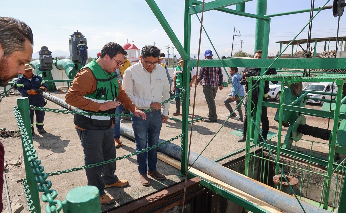 Operativos de desazolve en la zona industrial de Lerma tras las intensas lluvias / Foto: Especial
