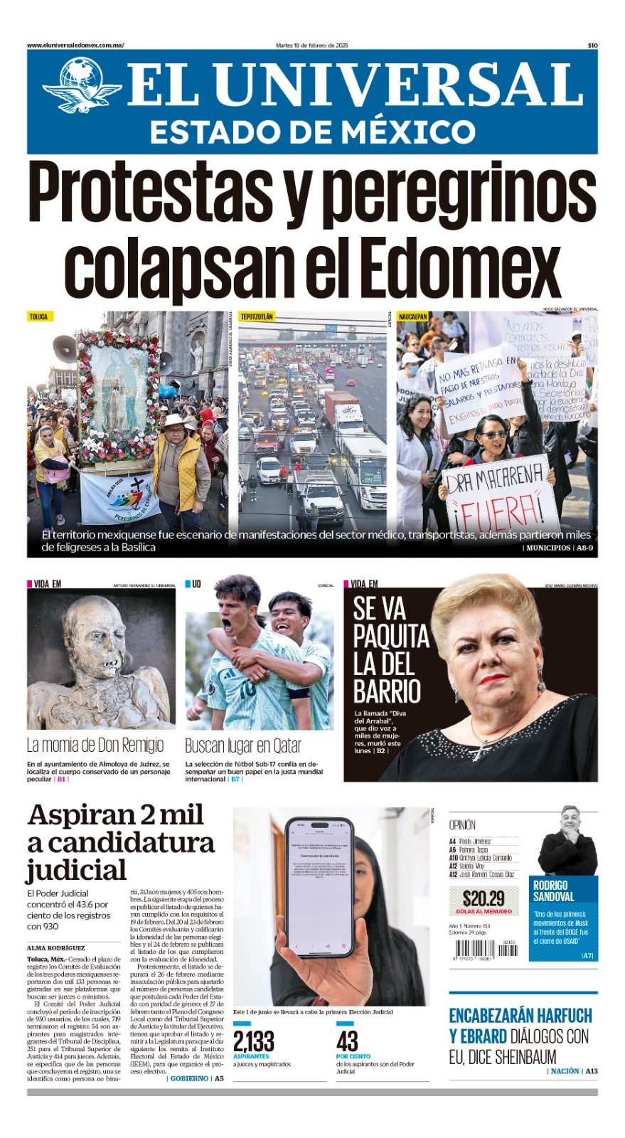 Portada 18 de febrero 2025