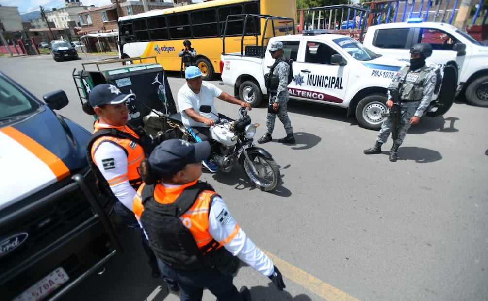 El operativo de seguridad arrancó en la colonia La Alborada de Jaltenco. Foto especial