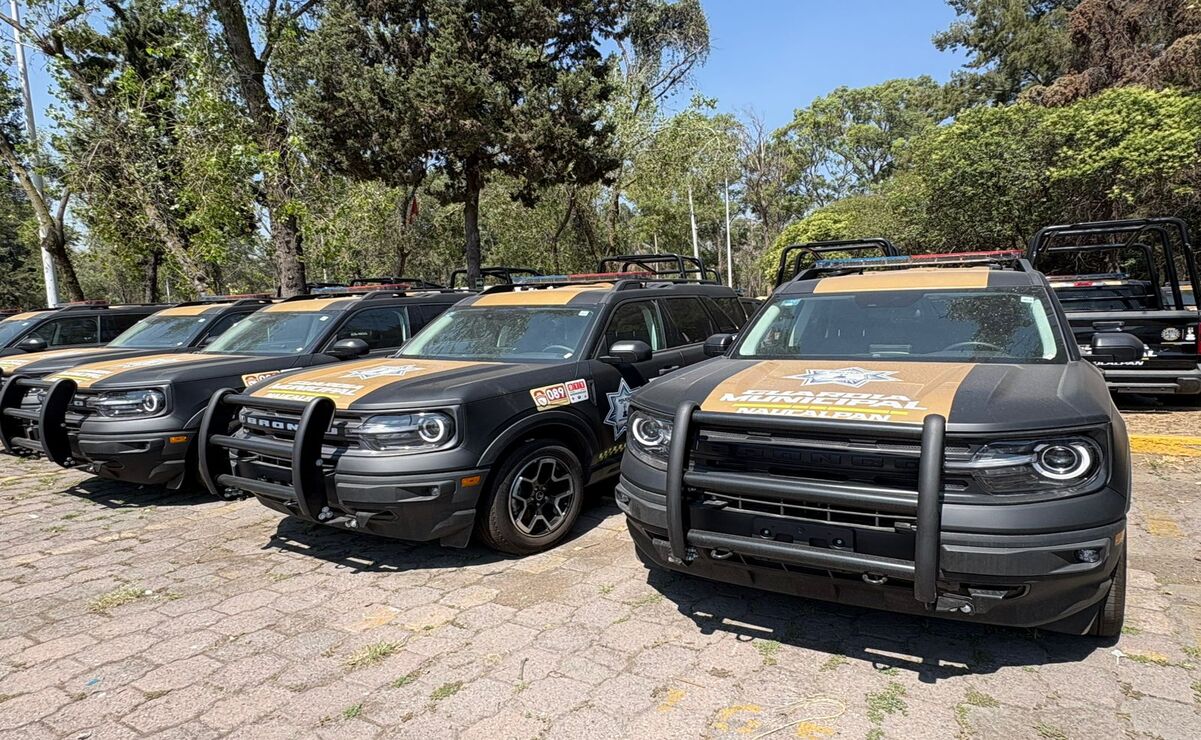 El nuevo parque vehicular destinado a seguridad pública en el municipio de Naucalpan consta de 250 unidades. Foto: Especial