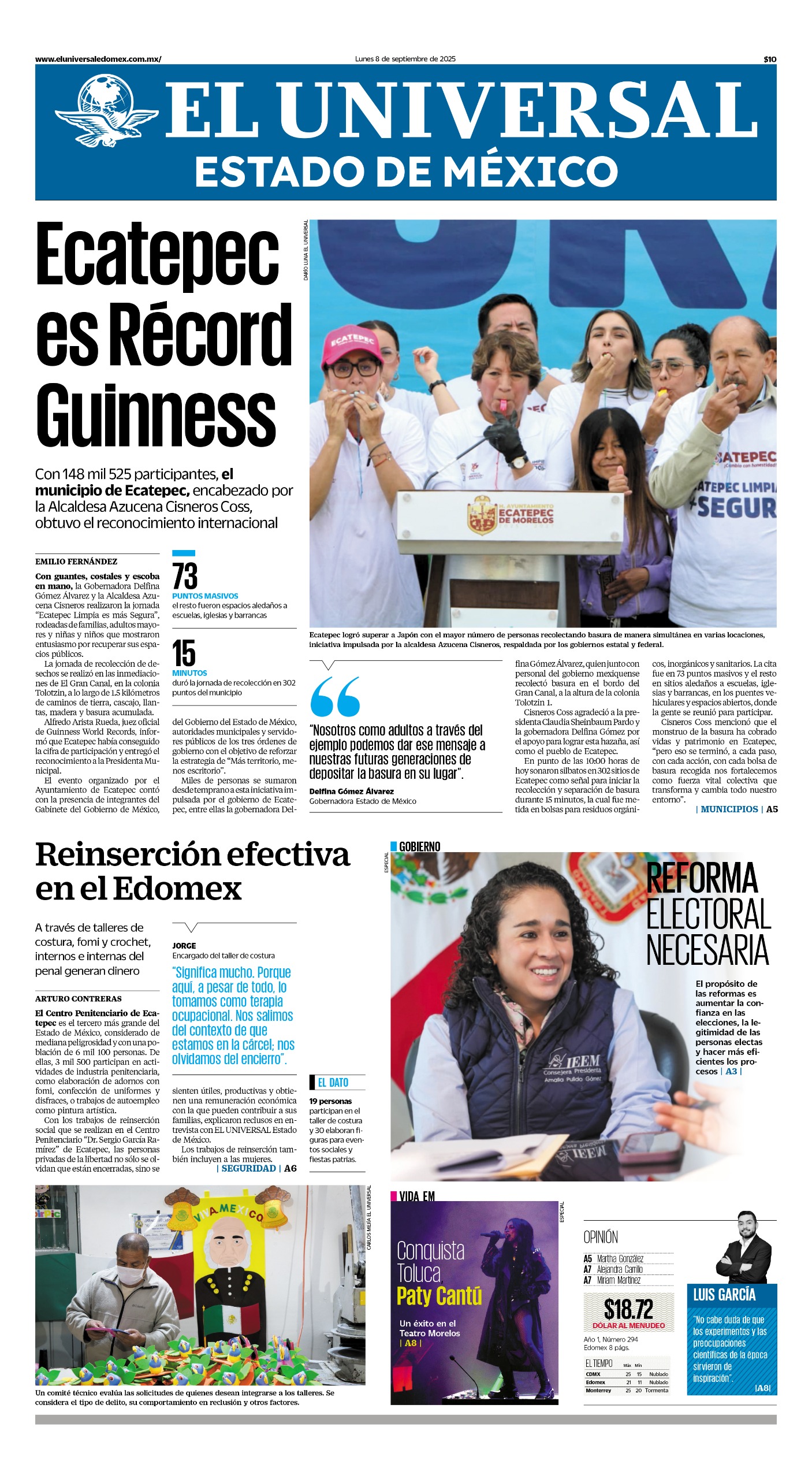 Portada 8 de septiembre 2025