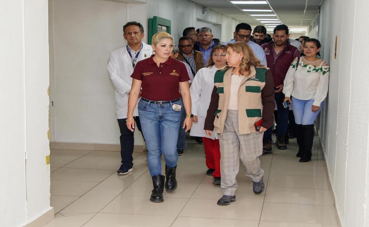 La titular de la Secretaría de Salud del Estado de México, realizó un recorrido y aseguró que el área de urgencias reanudó el servicio. Foto: Especial