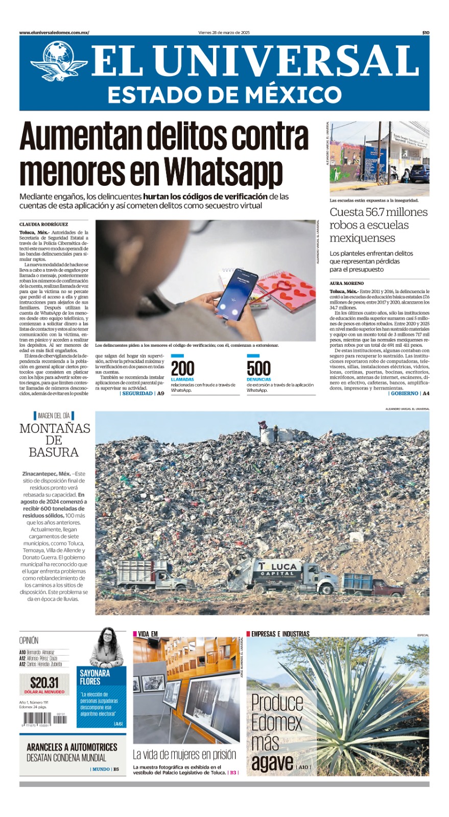 Portada Edomex 28 de marzo 2025