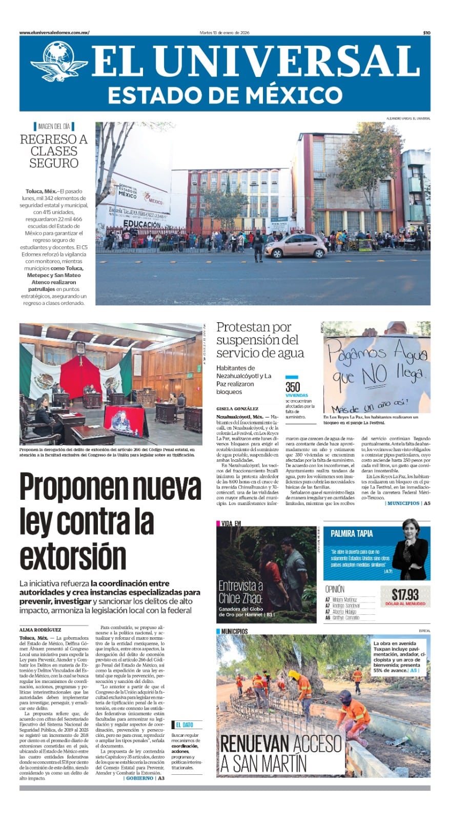 Portada 13 de enero de 2026