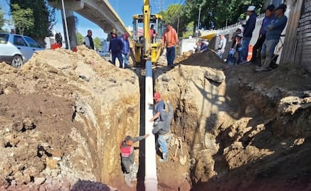 Corte parcial y obras en Av. Primero de Mayo, Naucalpan: Reparación de fuga entra en etapa crítica