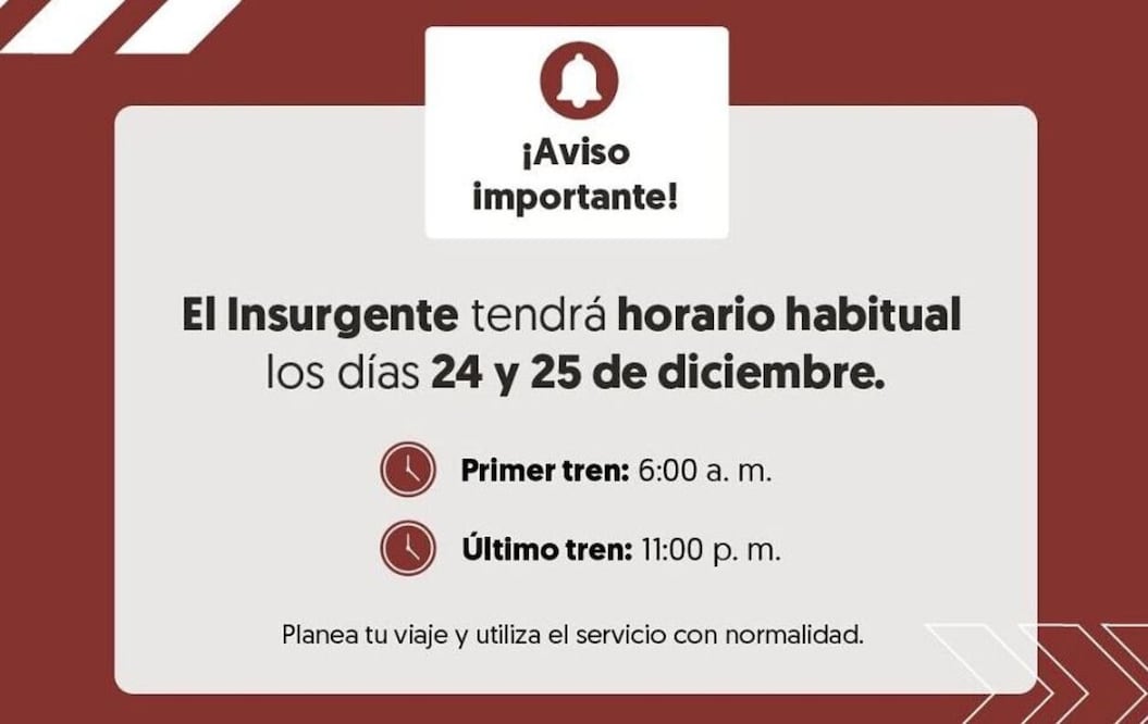 Las salidas y llegadas no sufrirán modificaciones el 24 y 25 de diciembre. Foto Especial