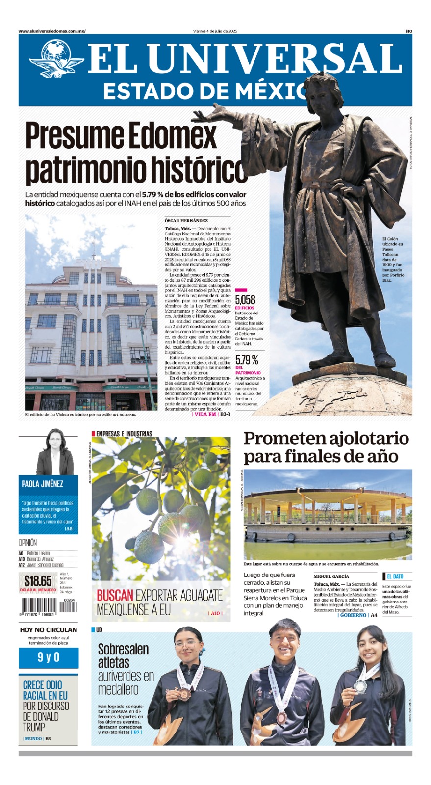 Portada Edomex 4 de julio 2025