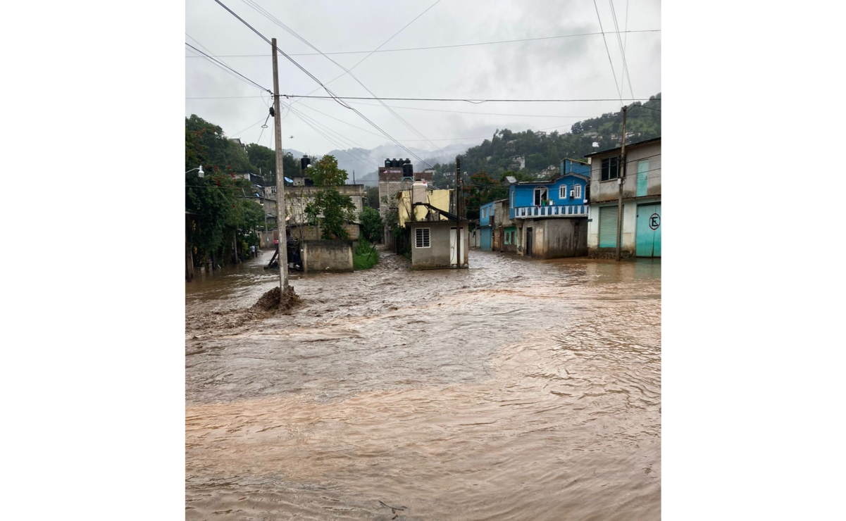 Las intensas lluvias que en los últimos días se han registrado en el Estado de México, nuevamente han dejado estragos en el municipio de Tejupilco. Foto: Especial
