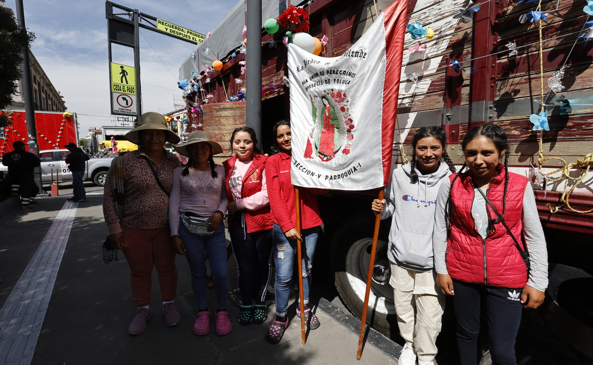 Más de 2 mil peregrinos se concentran en Toluca rumbo al Tepeyac