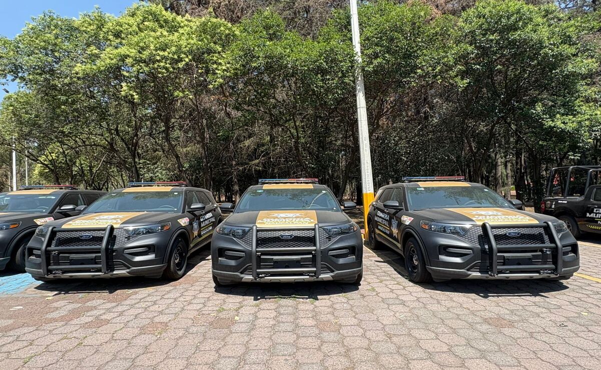 Las patrullas se encuentran ubicadas en el estacionamiento del parque Naucalli. Foto: Especial