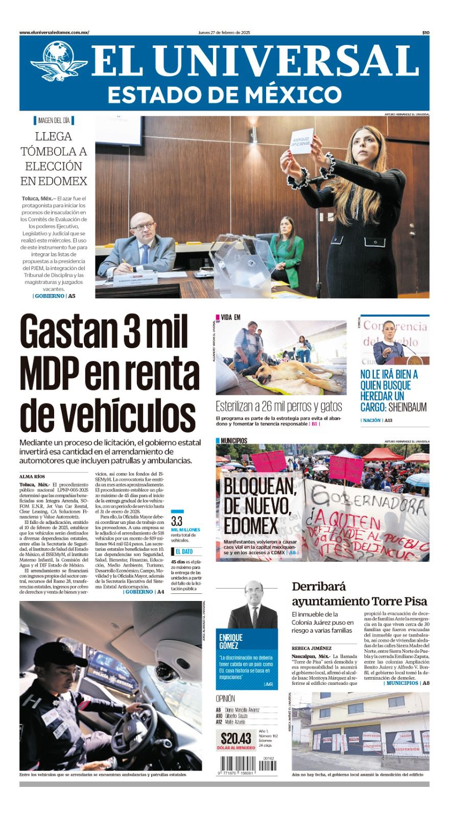 Portada 27 de febrero 2025