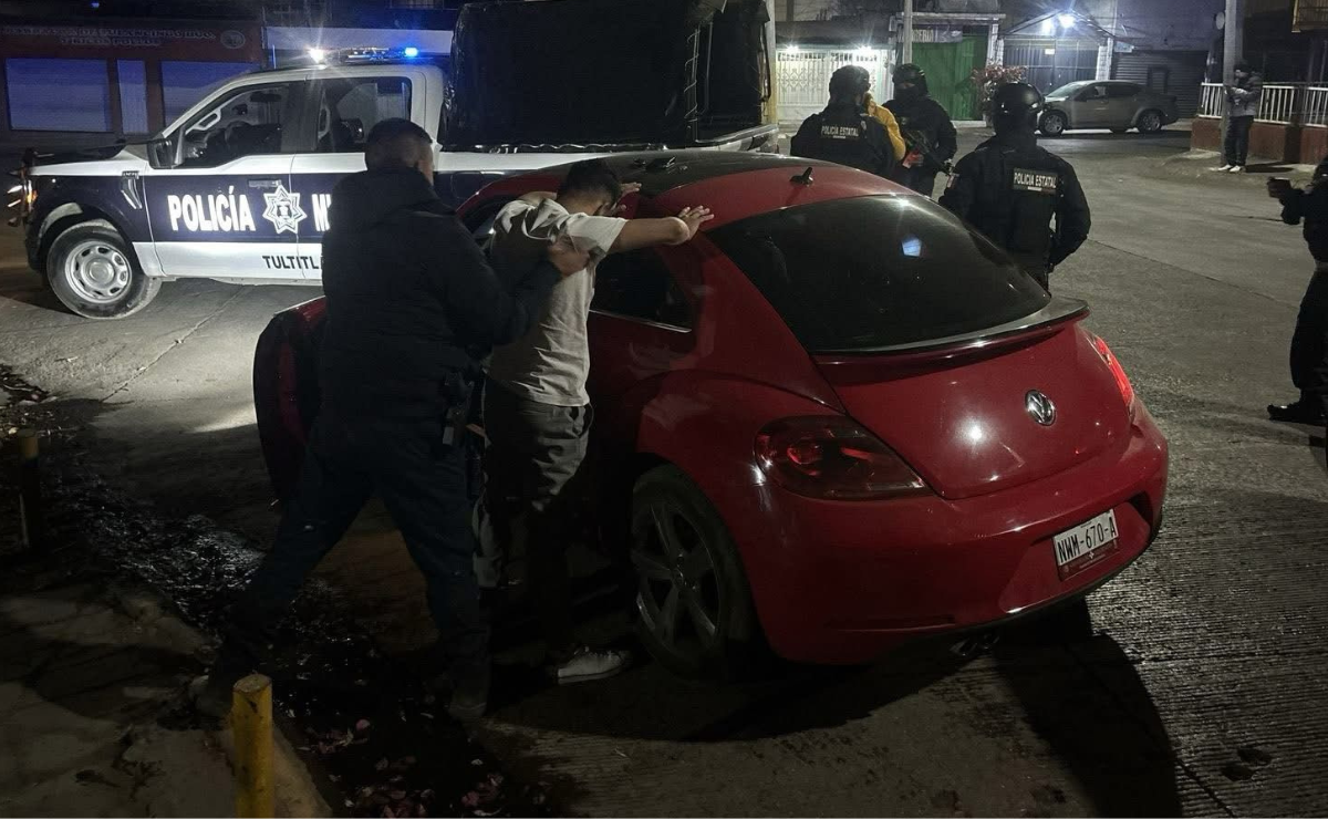 Trabajo coordinado entre policía municipal, estatal y federal en el Operativo Anti-Homicidios en Tultitlán. Foto: Especial