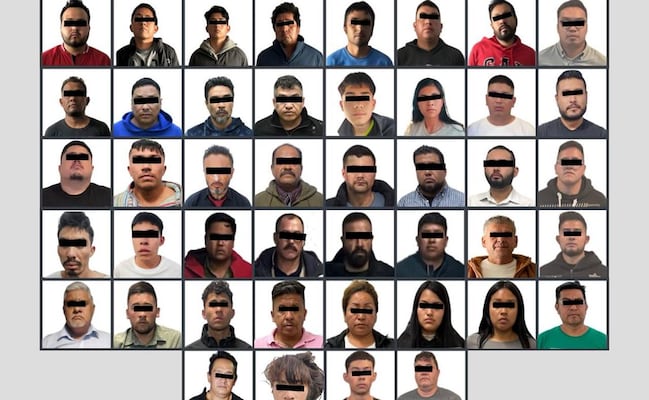 Desarticulan red de 44 falsos agentes de la Fiscalía en Edomex