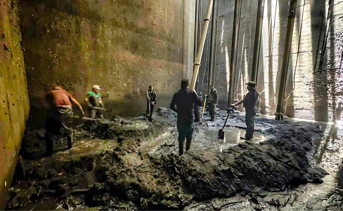 La acumulación de basura, producto de las recientes precipitaciones, impedía que el cárcamo operara a su máxima capacidad / Foto: Especial