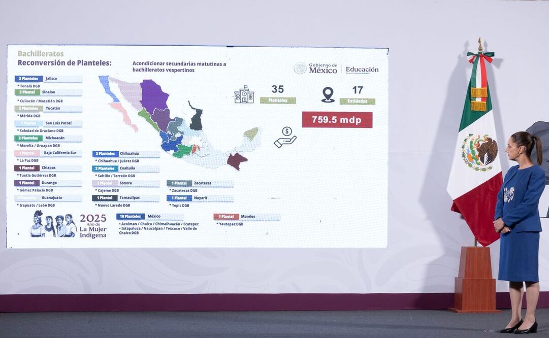 La presidenta de México, Claudia Sheinbaum Pardo, anunció la construcción de 18 nuevas preparatorias / Foto Especial