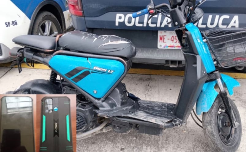 Detienen a dos hombres por presunto robo de celulares en Toluca