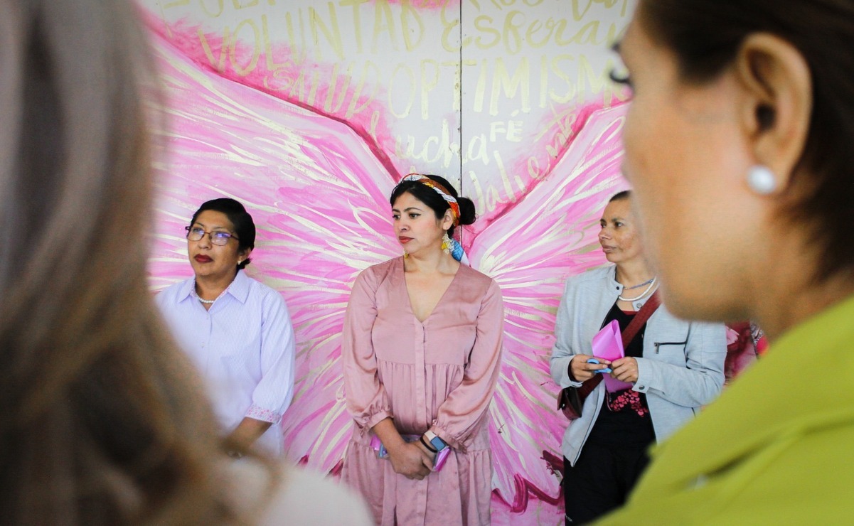 Mina Nava, artista metepequense hace un homenaje a todas las mujeres que hoy ya no se encuentran entre nosotras a causa de esta enfermedad / Foto Especial