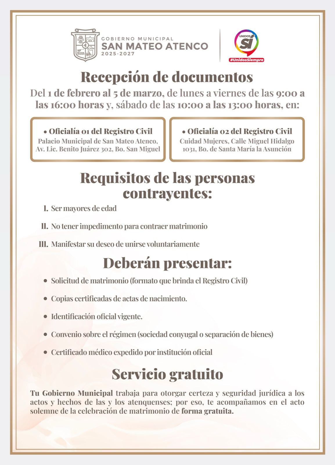 Bodas colectivas en San Mateo Atenco / Foto Especial