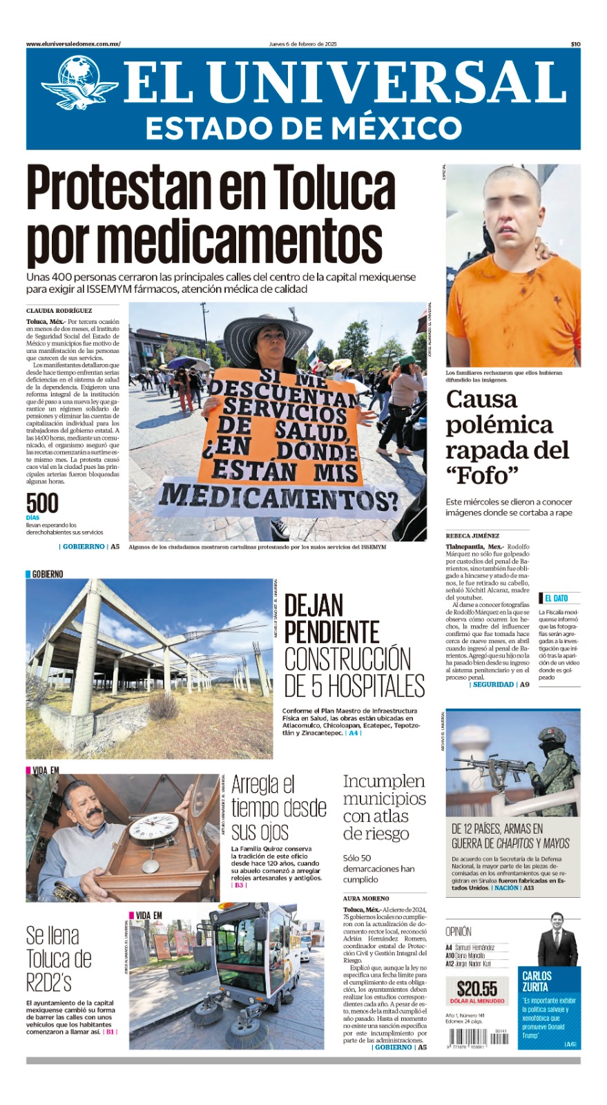 Portada Edomex 6 de febrero 2025
