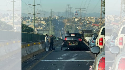 Accidente cerca de la caseta de Lago de Guadalupe