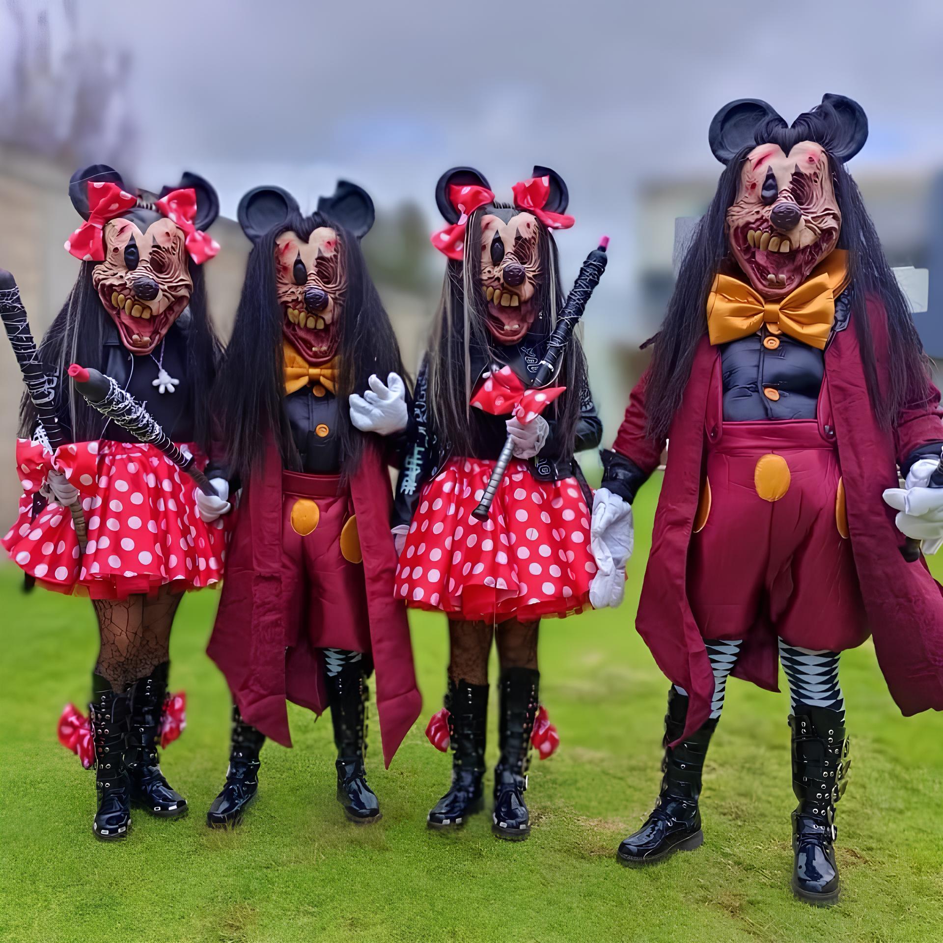 Disfraz terrorífico de mickey mouse Foto: Especial