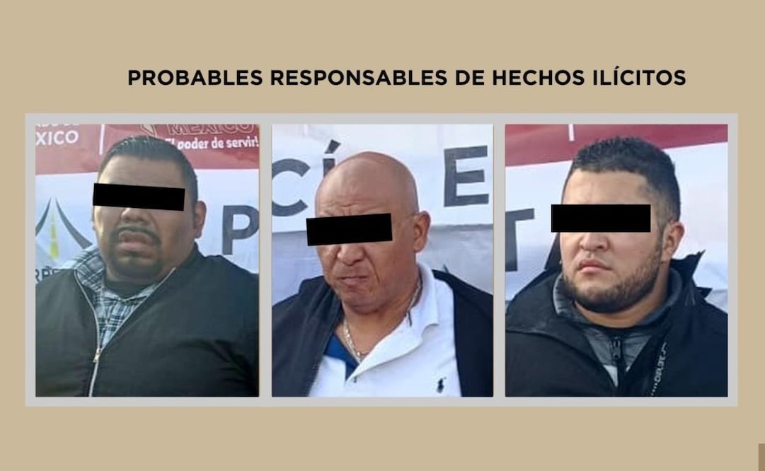 Los sujetos fueron puestos a disposición de las autoridades tras una persecución en la colonia Ejidos de Tultepec. Foto Especial