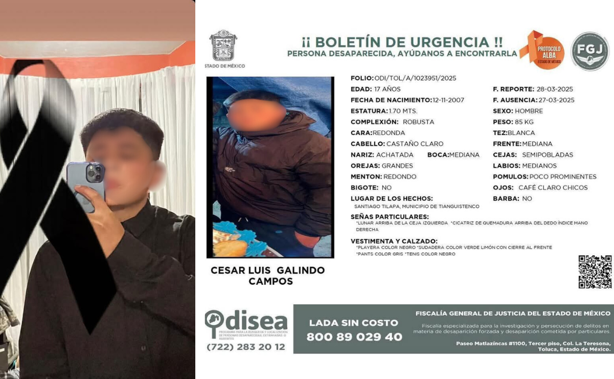 ¡Asesinan a César! Joven de 17 años hallado muerto a balazos en Tianguistenco