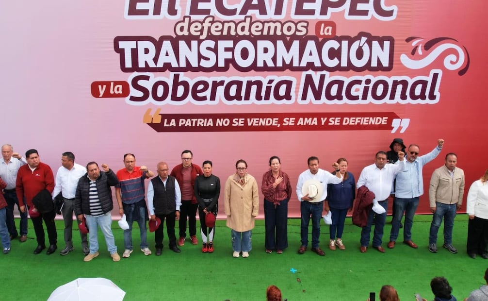 Durante el evento se destacó el respaldo al gobierno federal y estatal frente a los desafíos nacionales. Foto Especial