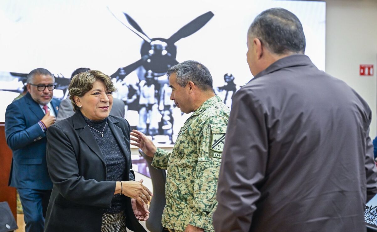 Delfina Gómez aseguró que la federación, el estado y los municipios trabajan para mejorar la seguridad de la población / Foto: Especial