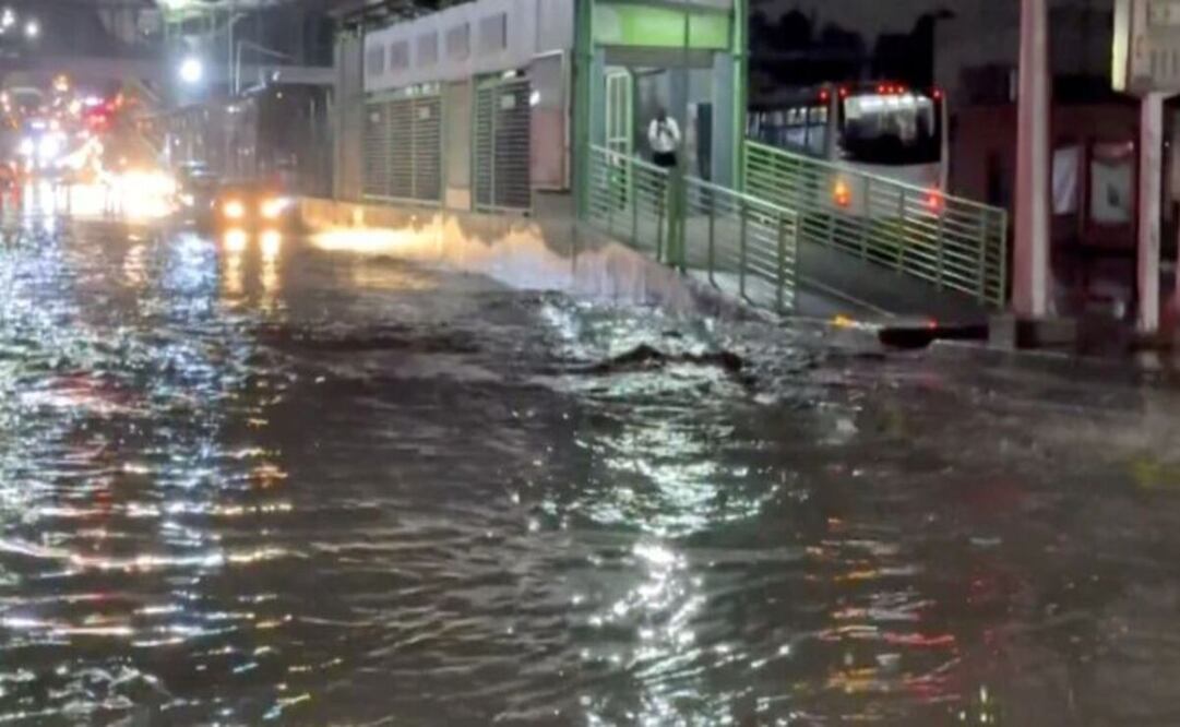 La lluvia se presentó en la parte alta de Ciudad Cuauhtémoc, en los límites con Tecámac / Foto: Especial