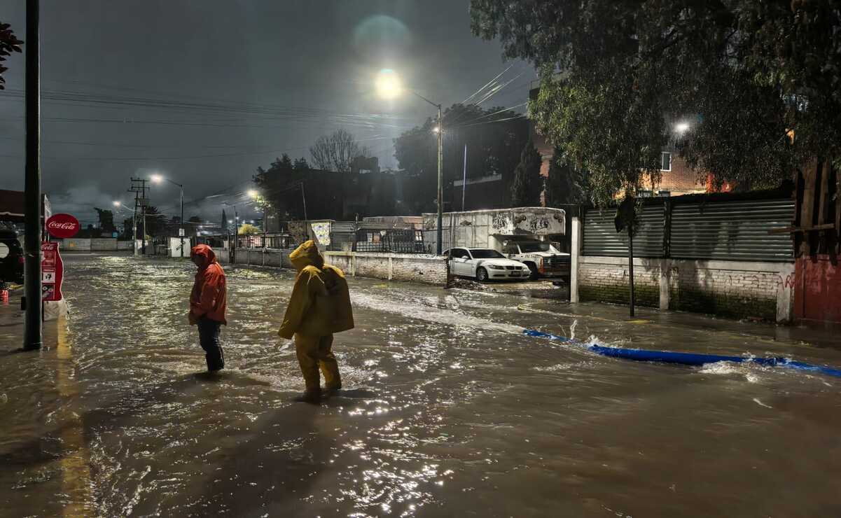 La lluvia de este jueves provocó encharcamiento y anegaciones en más de 10 puntos del municipio. Foto: Gobierno de Cuautitlán Izcalli