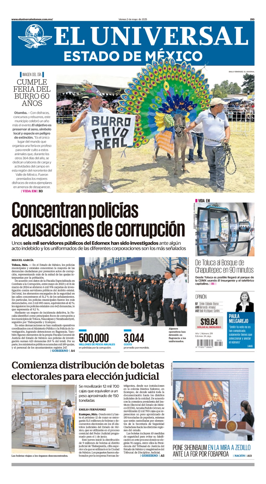 Portada Edomex 2 de mayo 2025