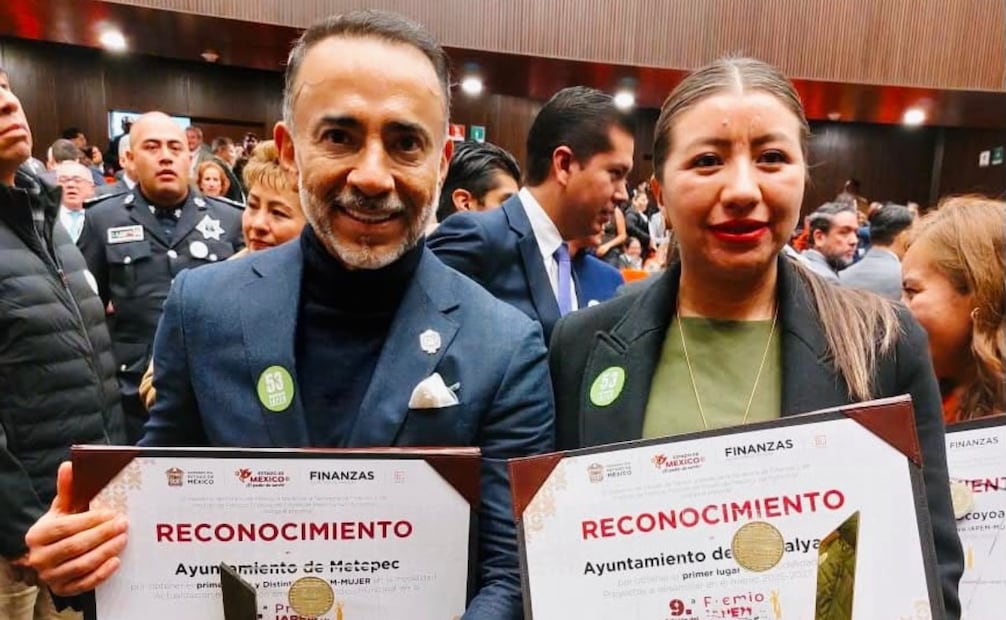 Metepec fue reconocido por sus buenas prácticas, innovación y gestión pública durante la 9ª Edición del Premio IAPEM 2025. Foto especial