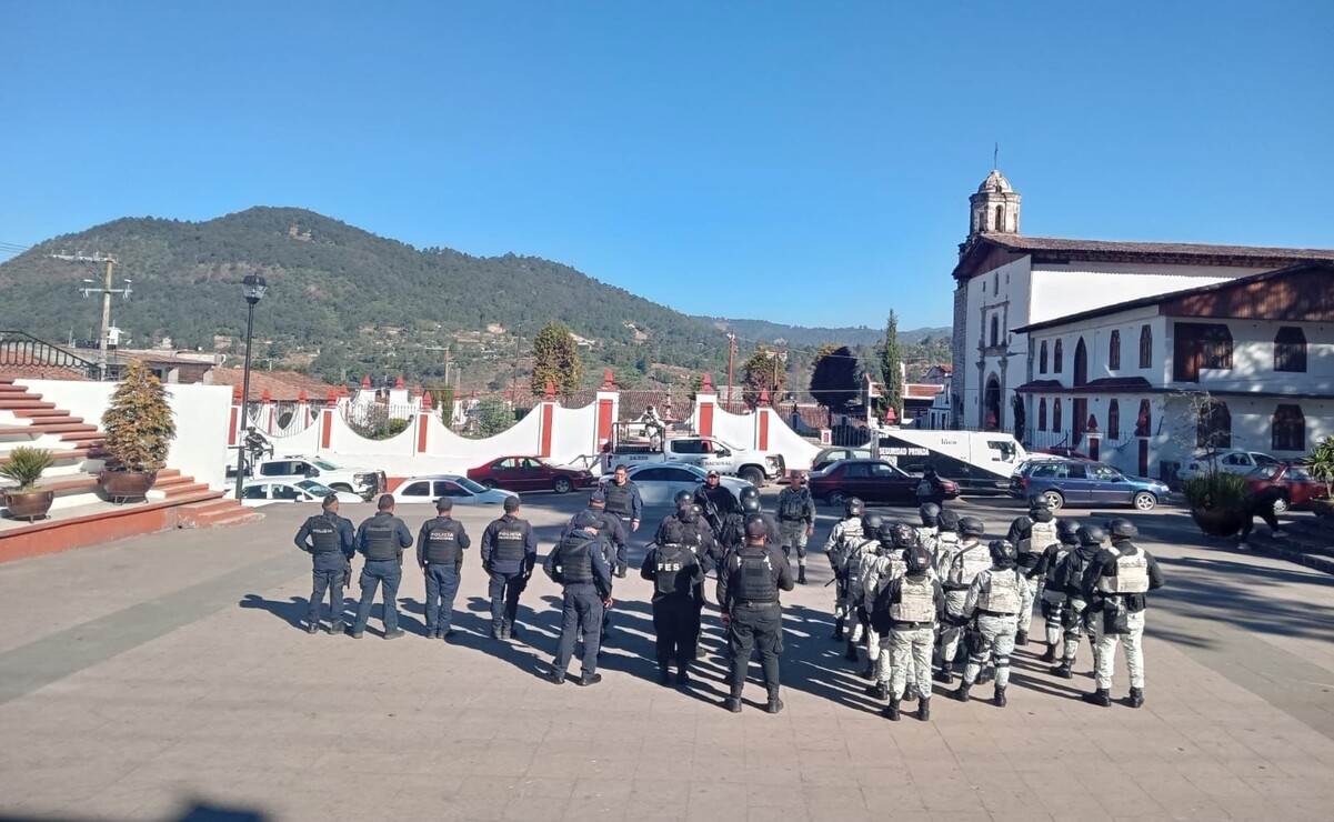 Despliegan operativo de seguridad en Amanalco