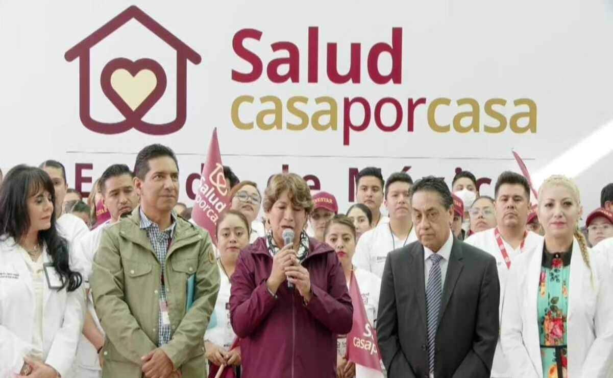 La mandataria detalló que mil 400 trabajadores de la salud recorrerán las calles mexiquenses para atender a más de un millón 500 mil personas. Foto: Captura de pantalla