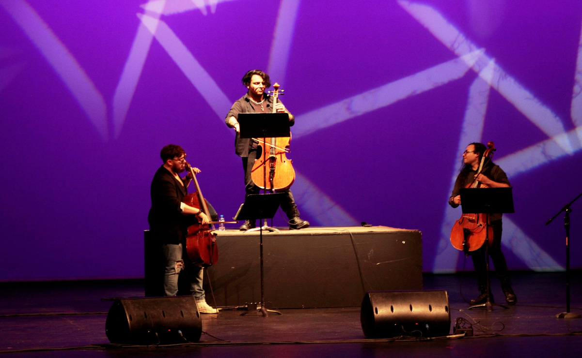 El ensamble Metal String Quartet toco piezas que homenajearon a la célebre banda de metal alternativo y cello metal, Apocalyptica. Foto: Especial