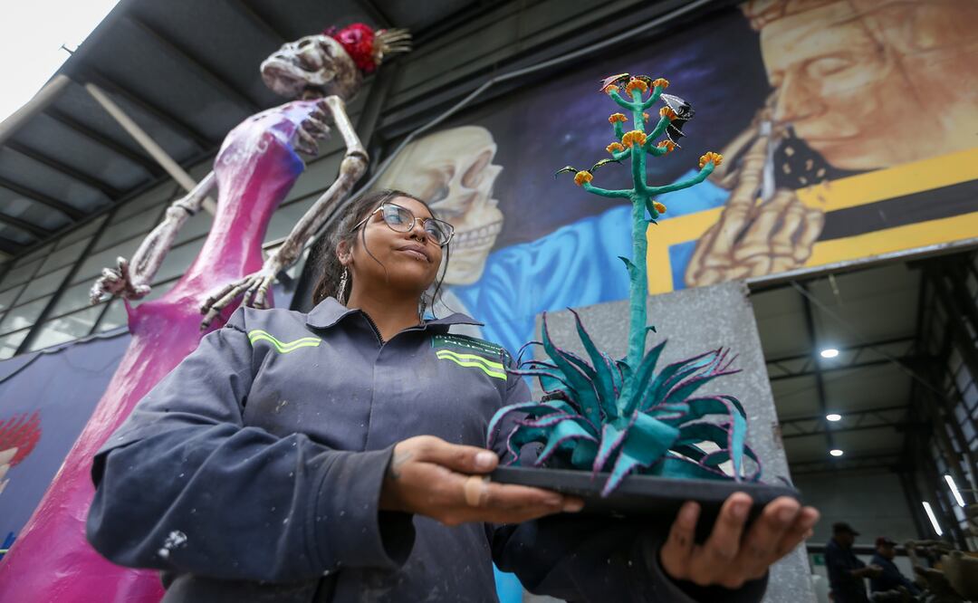 Patricia Guerrero, una mujer artista que pertenece al municipio de Nezahualcóyotl Foto: Luis Camacho